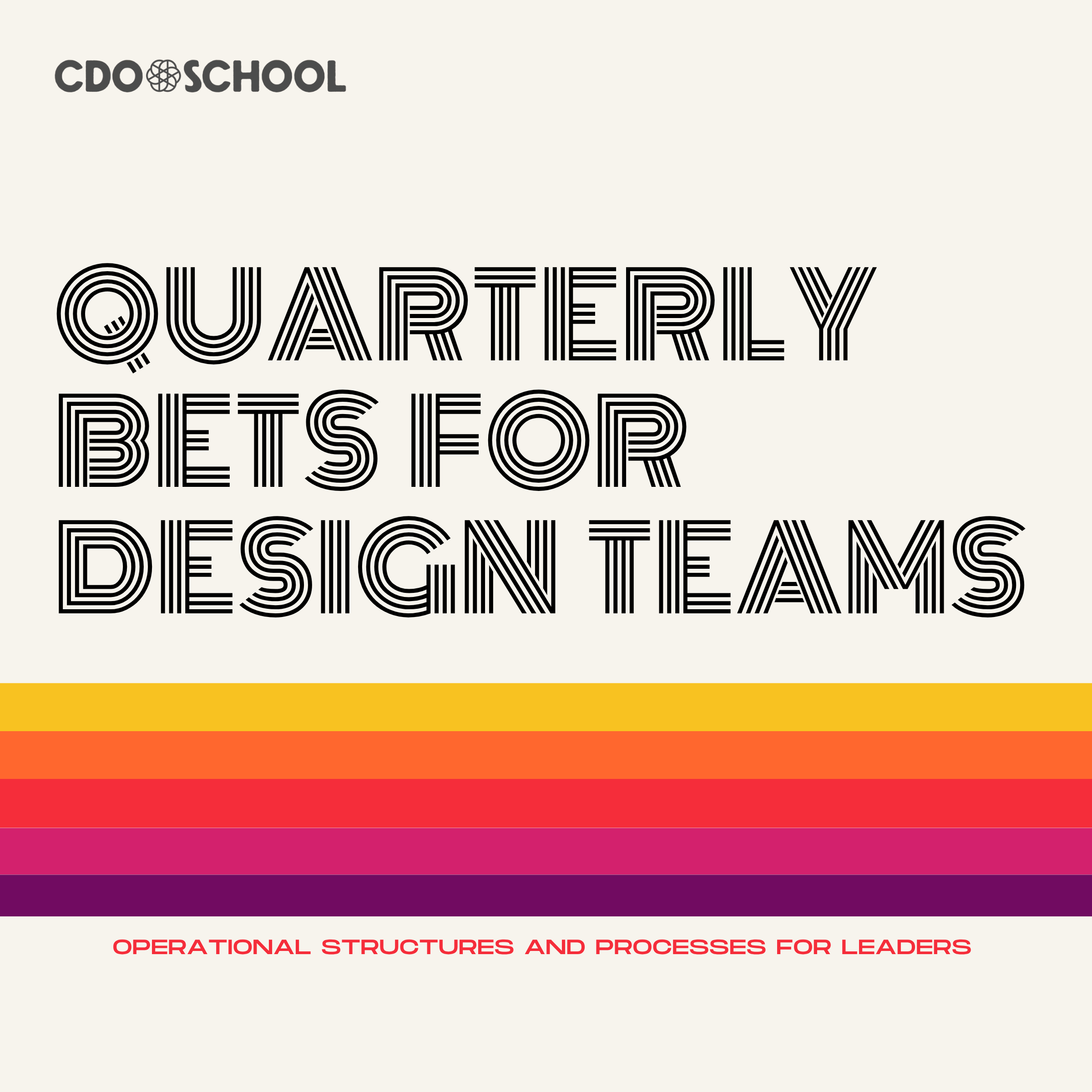 Operations Series: Quarterly bets on where to position Design to win and with whom